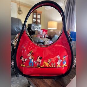 Disney Red and Black Character Shoulder Bag